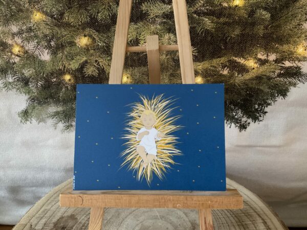 Carte de Noël, l’enfant Jésus