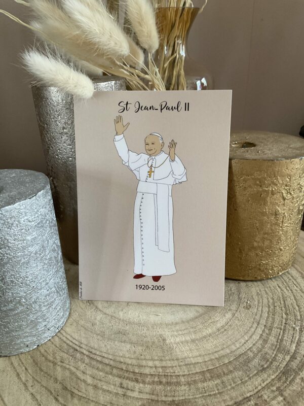 Image de saint Jean Paul 2, pape. Au format A6