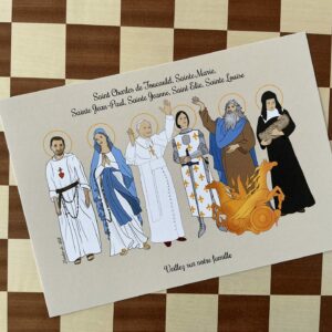 famille de saints ou filleuls jusqu’ à 6 saints