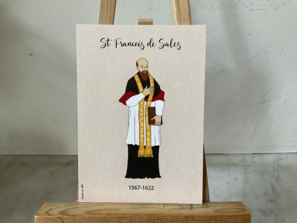 Saint François de Sales, carte imprimée au format A6