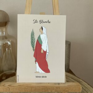 Carte de sainte Blanche, martyre. Format A6