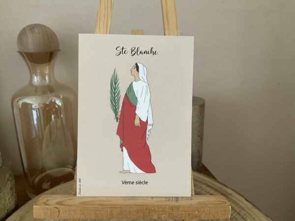 Carte de sainte Blanche, martyre. Format A6