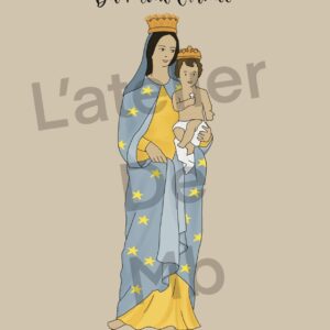 Carte de Notre-Dame du Mont Carmel, l’une des dénominations données à la Vierge Marie. Elle est fêtée le 16 Juillet. Carte imprimée au format A6 sur du papier 300g. 