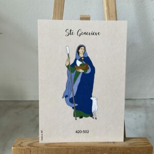 Carte de sainte Geneviève, imprimée au format A6