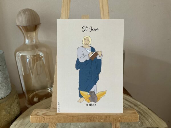 Saint Jean, évangéliste. Représenté avec l ‘aigle. Format A6