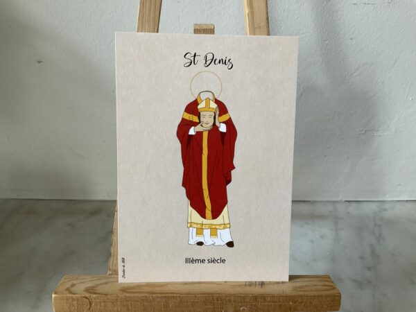 Carte de saint Denis, imprimée au format A6.