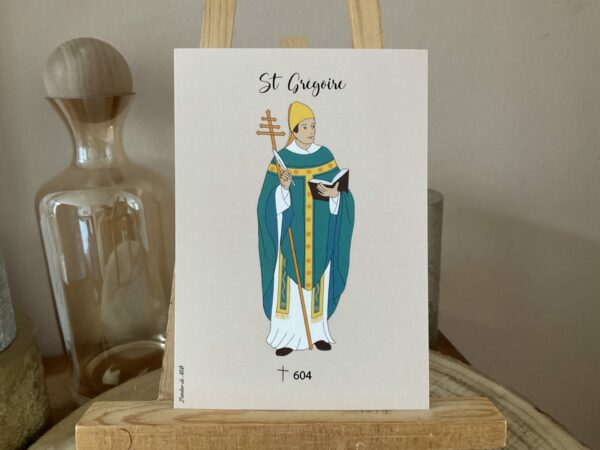 Carte de saint Grégoire le Grand. Format A6