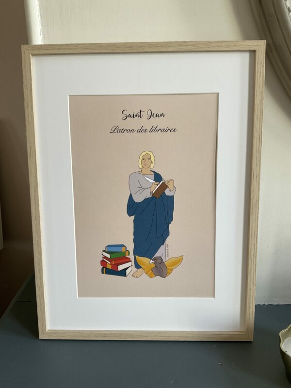 Affiche de saint Jean, patron des libraires format A4