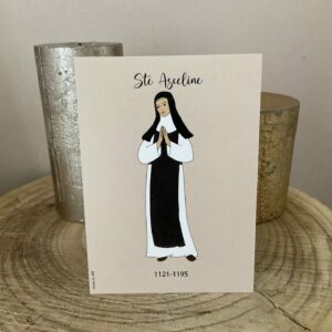 Image de sainte Asceline, imprimée au format A6
