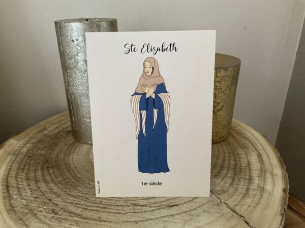 Image de sainte Elisabeth, cousine de Marie. Format A6