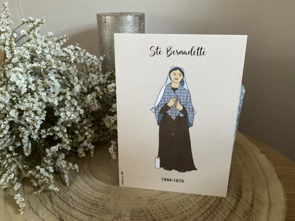 Carte de sainte Bernadette