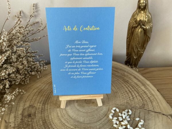 Carte de l ‘acte de contrition