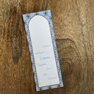 Signet avec colombe en gaufrage