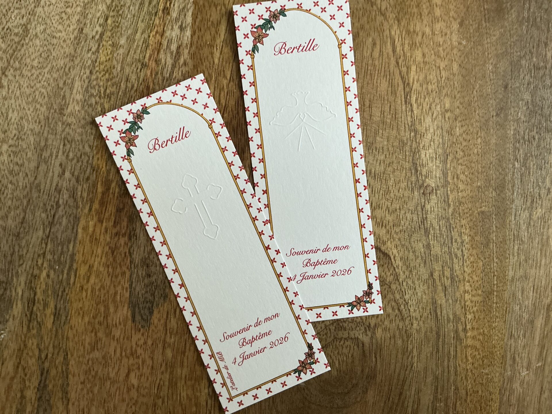 Signet ou carte sur mesure avec gaufrage – Image 2