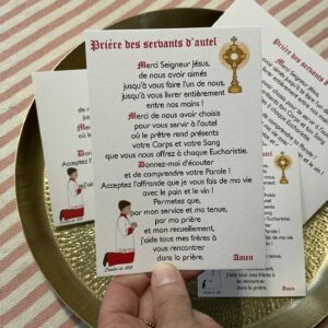Prière des servants d’autel en vouvoiement