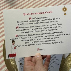 Prière des servants d’autel, A5, vouvoiement