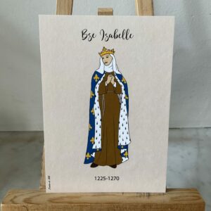 Carte de bienheureuse Isabelle, soeur de saint Louis, imprimée au format A6