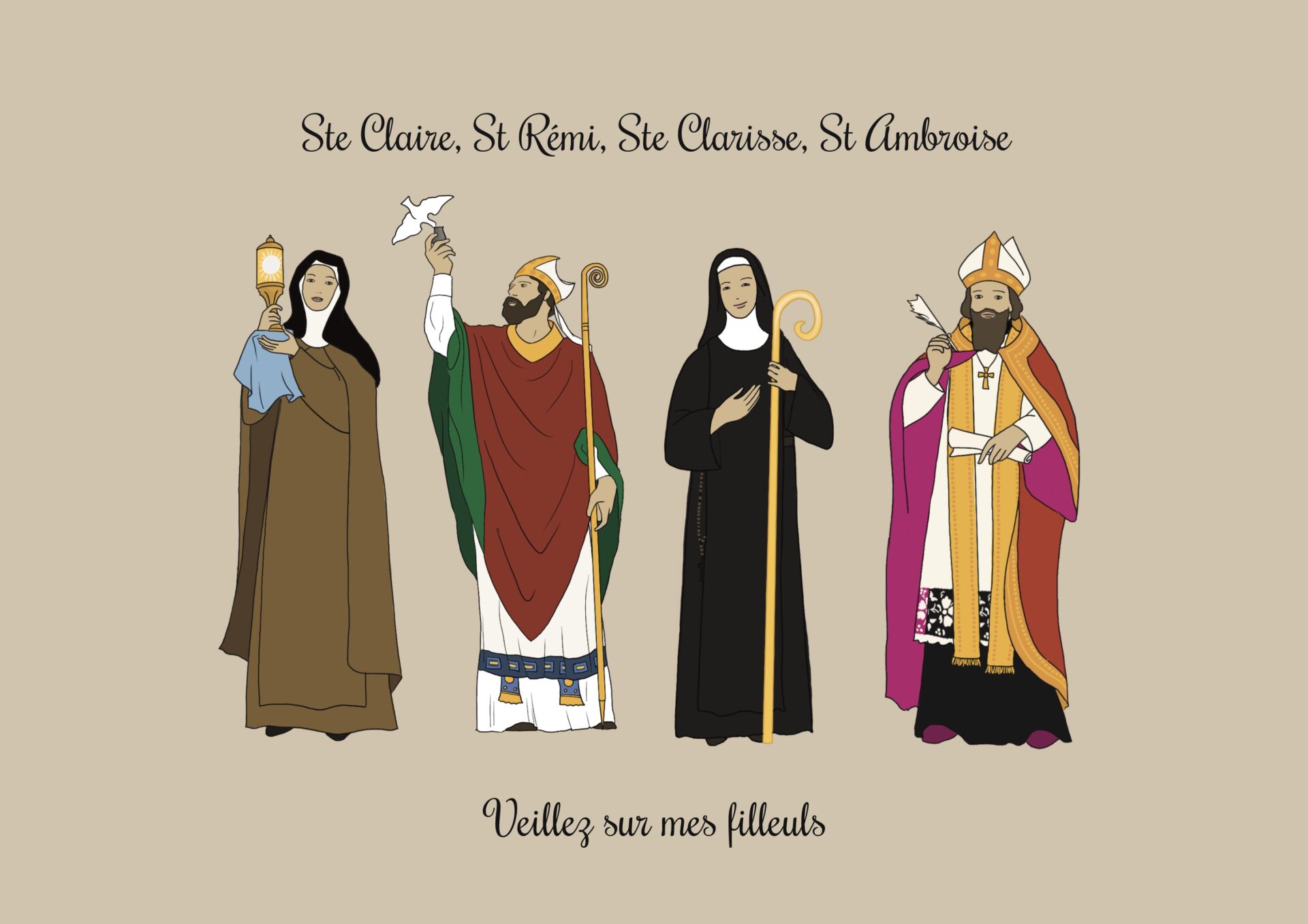 famille de saints ou filleuls jusqu’ à 6 saints – Image 5