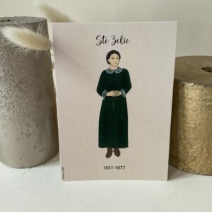 Image de sainte Zelie, la maman de sainte Thérèse de l’enfant Jésus. Imprimée au format A6 sur du papier 300g.