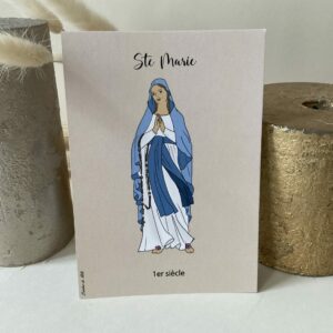 Image de sainte Marie. Imprimée au format A6 sur du papier 300g.