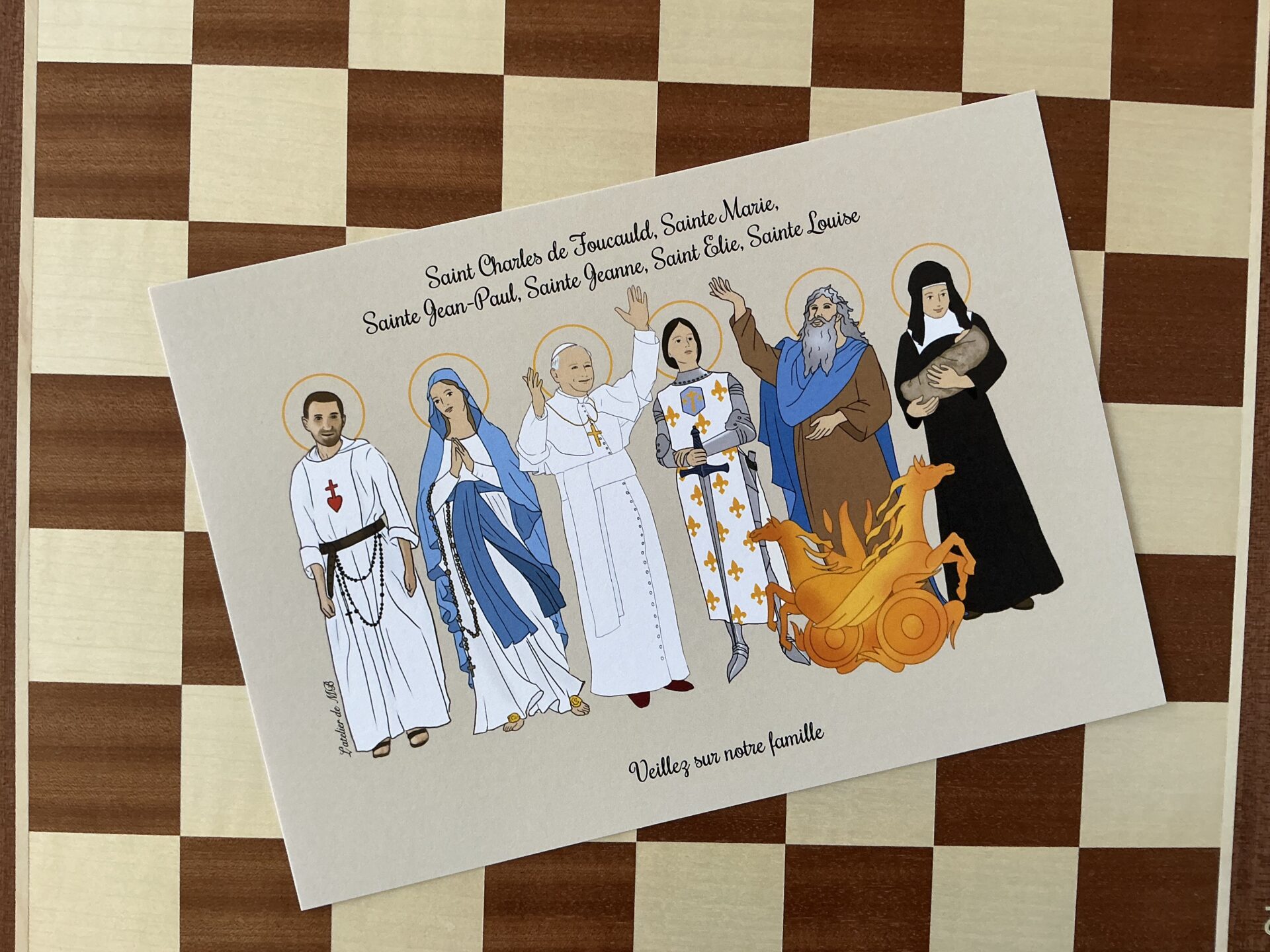 famille de saints ou filleuls jusqu’ à 6 saints