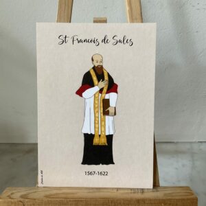Saint François de Sales, carte imprimée au format A6