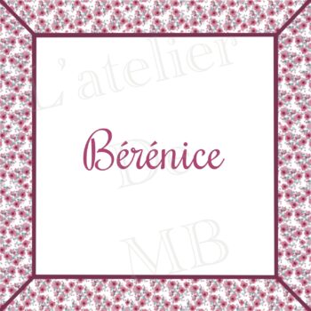 Faire part naissance frise rose 13x13
