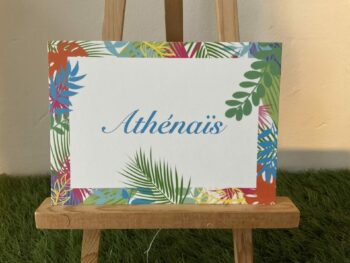 Faire part naissance 105x148 , fleurs des îles.