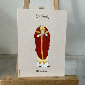 Carte de saint Denis, imprimée au format A6.
