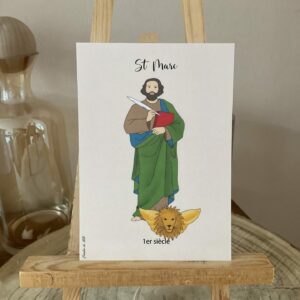 Saint Marc, évangéliste. Représenté avec le lion ailé. Format A6