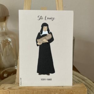 Carte de sainte Louise de Marillac. Format A6