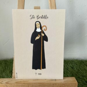 Carte de sainte Bertille, imprimée au format A6 sur du papier 300g.
