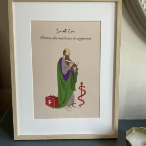 Affiche A4 de saint Luc, saint patron des soignants.