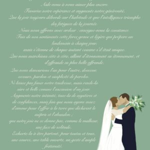 Prière des époux avec illustration