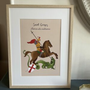 Saint Georges patron des militaires, format A4