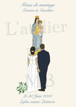 Livret de messe avec dessin personnalisé