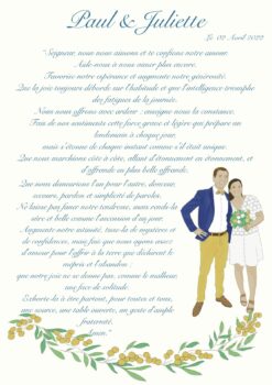 Prière des époux personnalisée.
