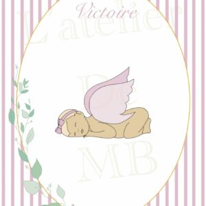 Affiche bébé ange pour un deuil.
