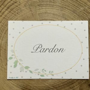 Carte pardon à pois