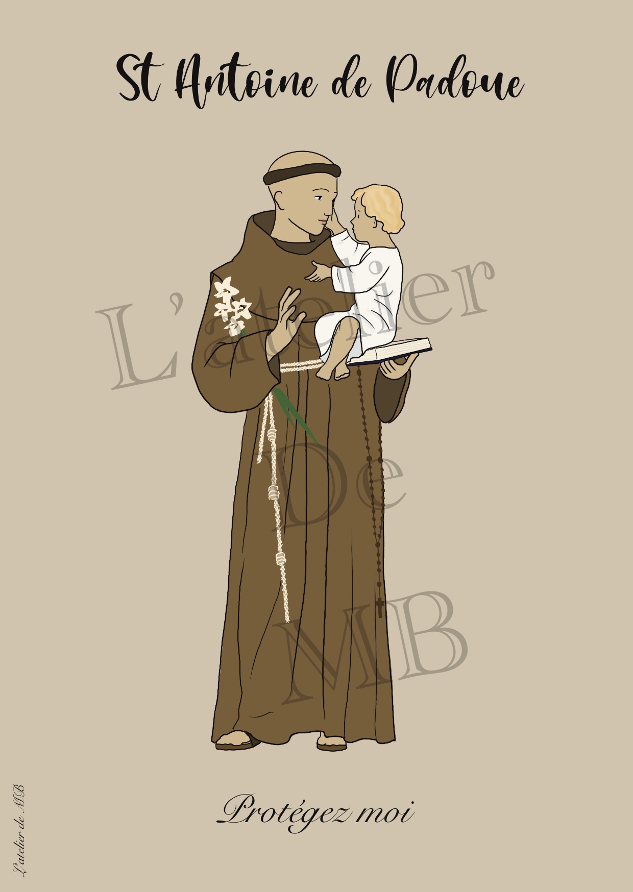 Saint patron au format A5