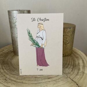 Image de sainte Christine, vierge et martyre. Format A6