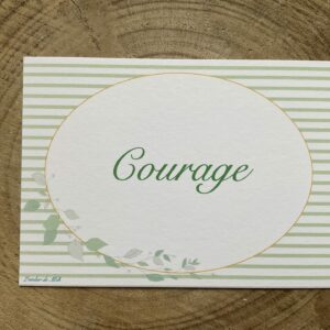 Carte courage à rayures vertes
