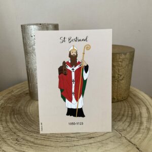 Image de saint Bertrand, imprimée au format A6, évêque de Comminges.