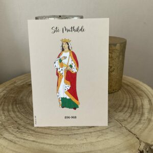 Image de sainte Mathilde imprimée au format A6