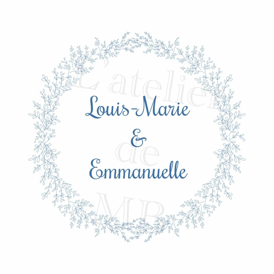 Faire part mariage bleu