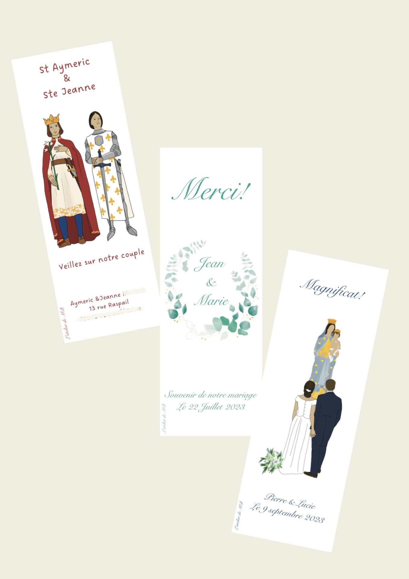 Signets personnalisés pour un mariage ( fiançailles)