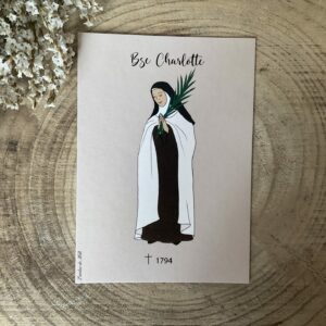 Carte de bienheureuse Charlotte