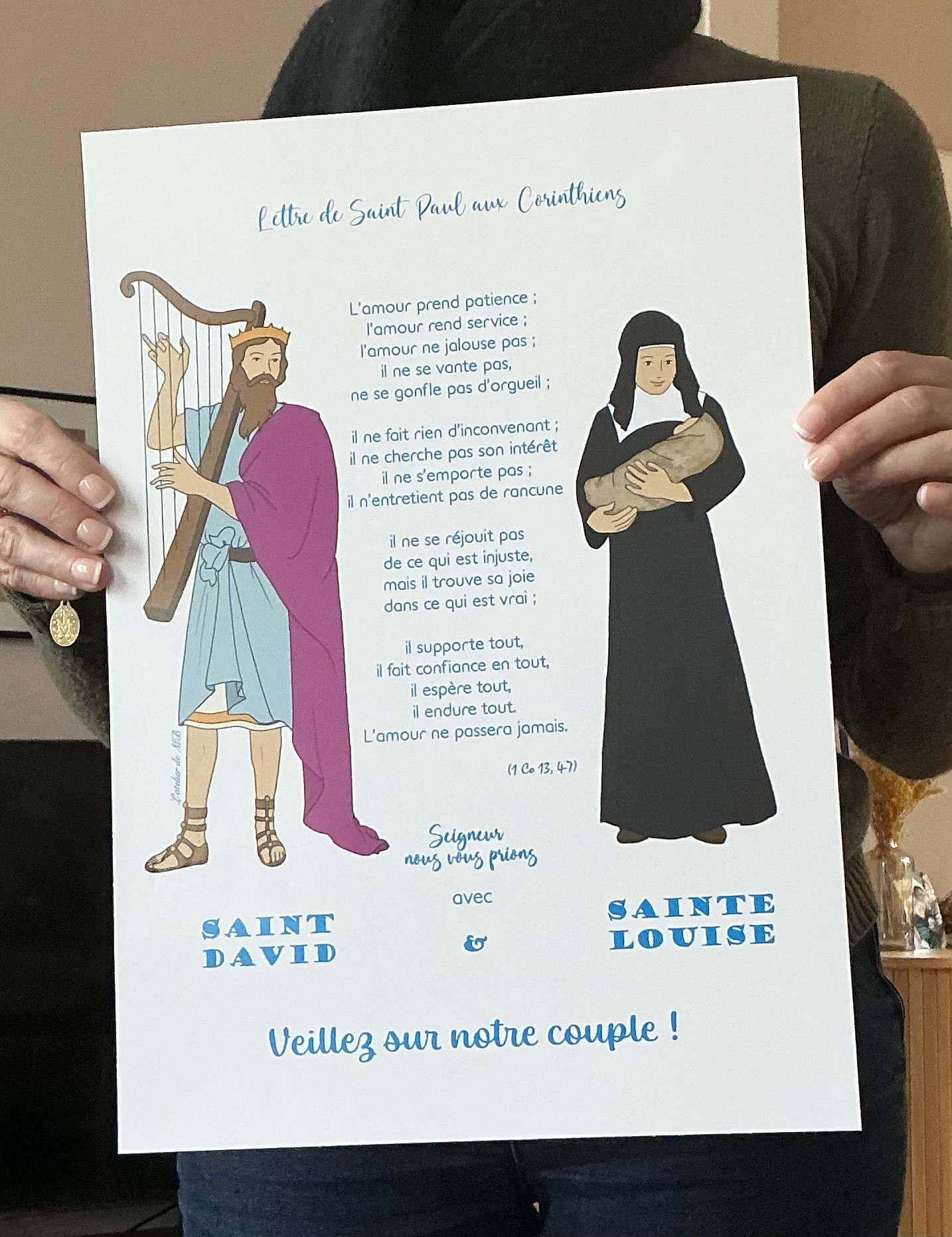 Affiche A3 personnalisée « veillez sur notre couple » – Image 3