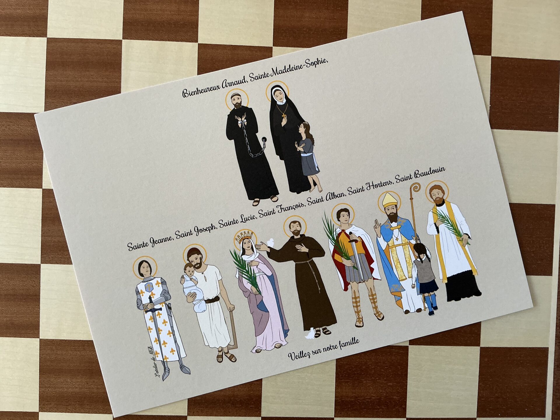 Famille de 9 à 10 saints patrons